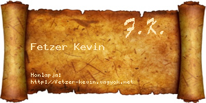 Fetzer Kevin névjegykártya